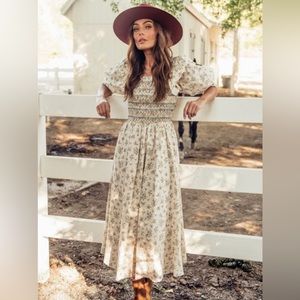 JessaKae Harvest Dress. Size xs. Multicolored beige, earthy greens and browns